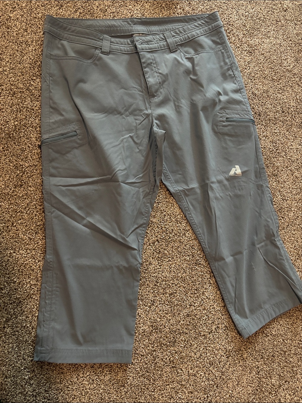 Eddie Bauer Women’s First Ascent Guide Capri Pants in Slate Blue Gray sz12